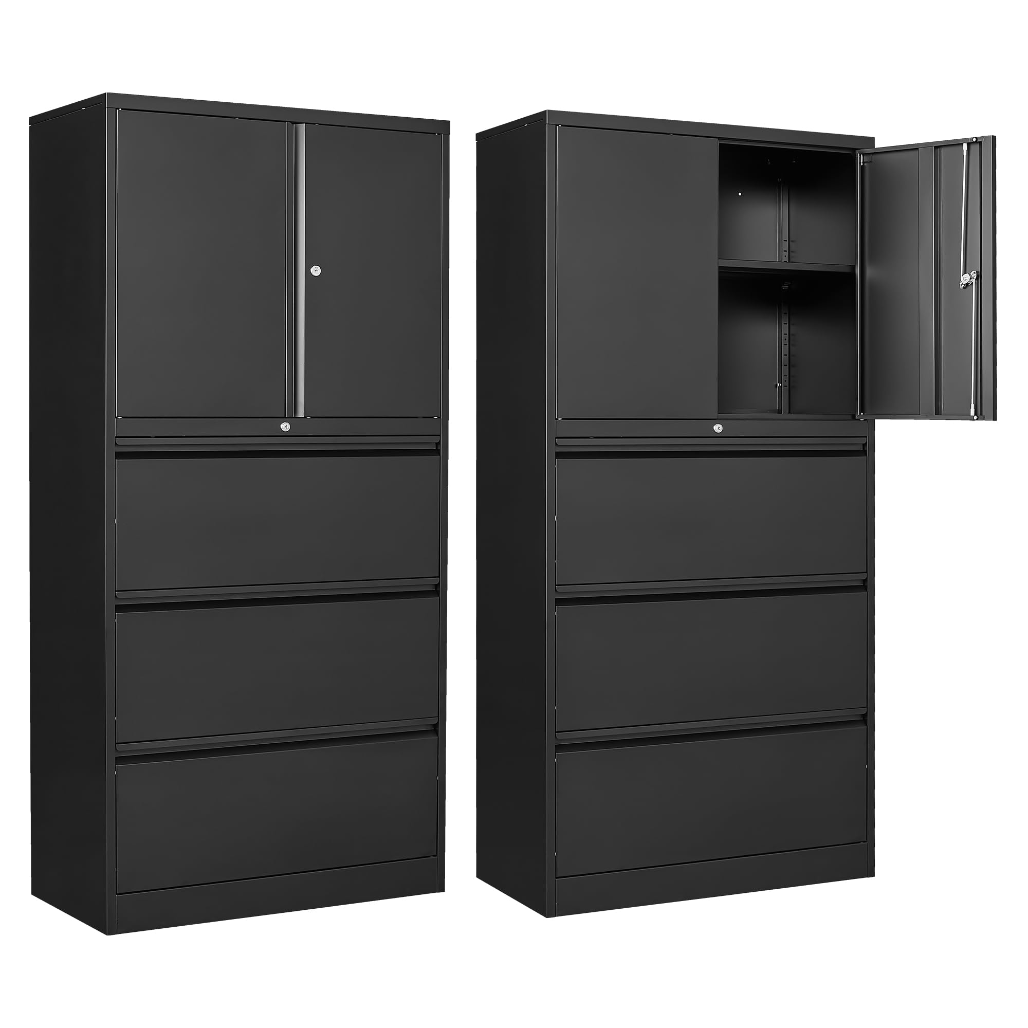File Cabinet Lateral - 3 Drawer Metal Lateral File Cabinets,Lockable