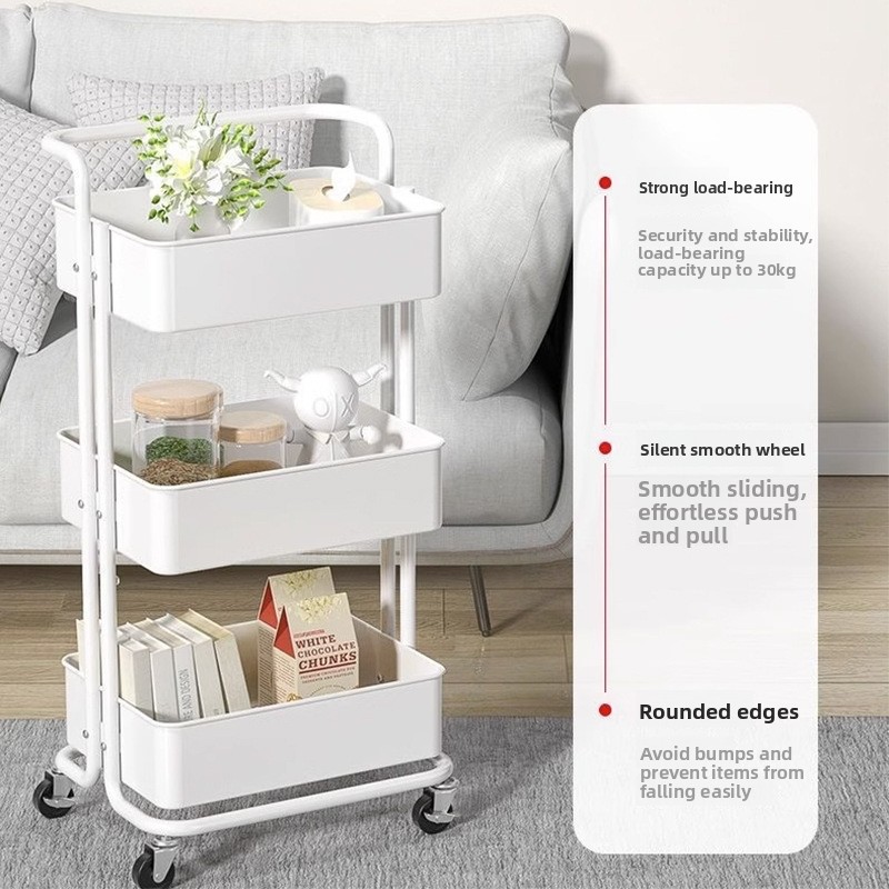 Book Cart Rolling - Mobile Nail Art Storage Cart with