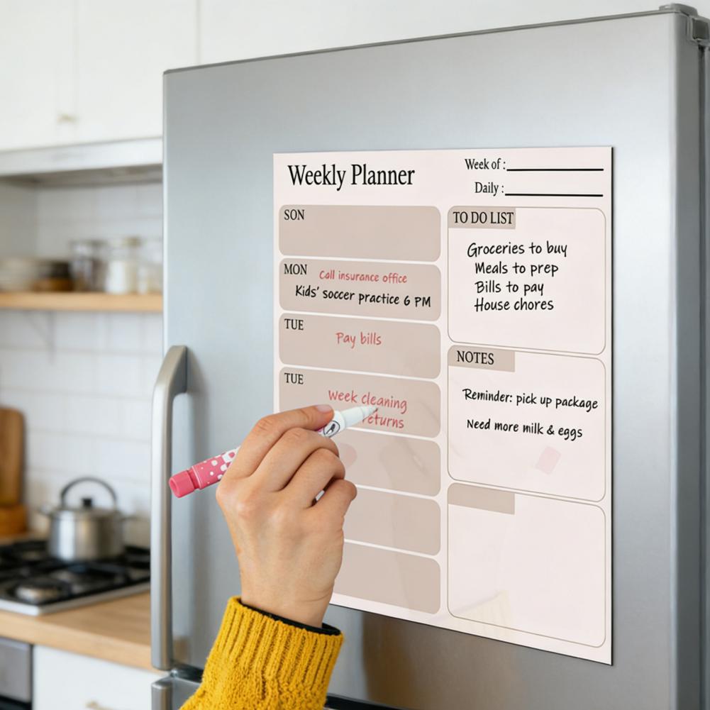 Dry Erase Weekly - Magnetic Dry Erase Calendar Magnetic Fridge
