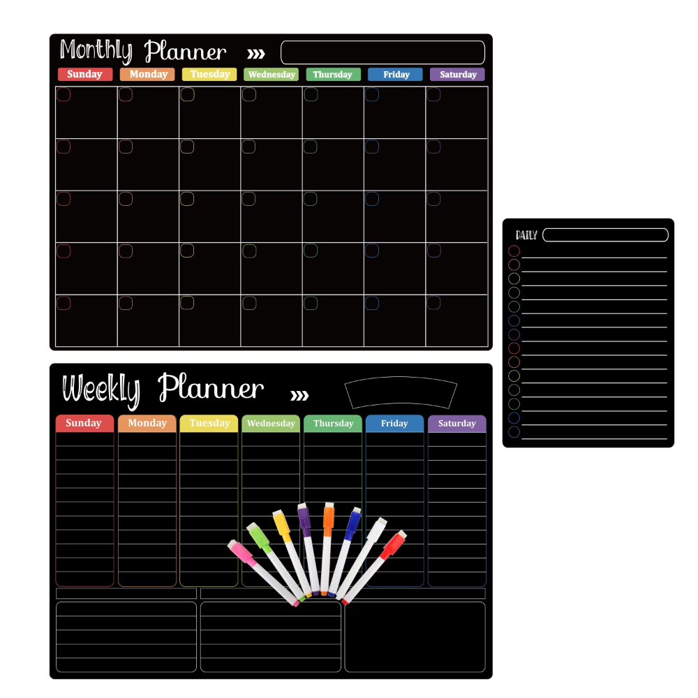 Dry Erase Weekly - Magnetic Boards Calendar for Refrigerator Monthly