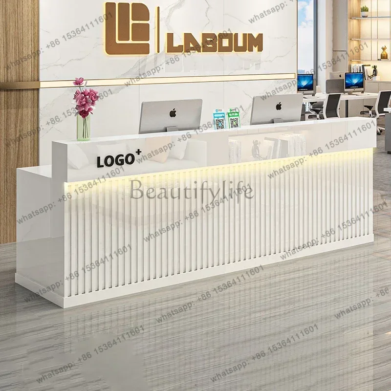 Office Furniture Bali - LJY Podium Simple Reception Desks Luxury