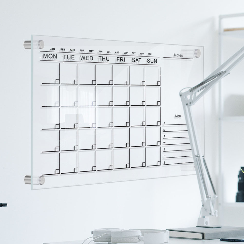 Dry Erase Weekly - 2Sets Clear Acrylic Dry Erase Message
