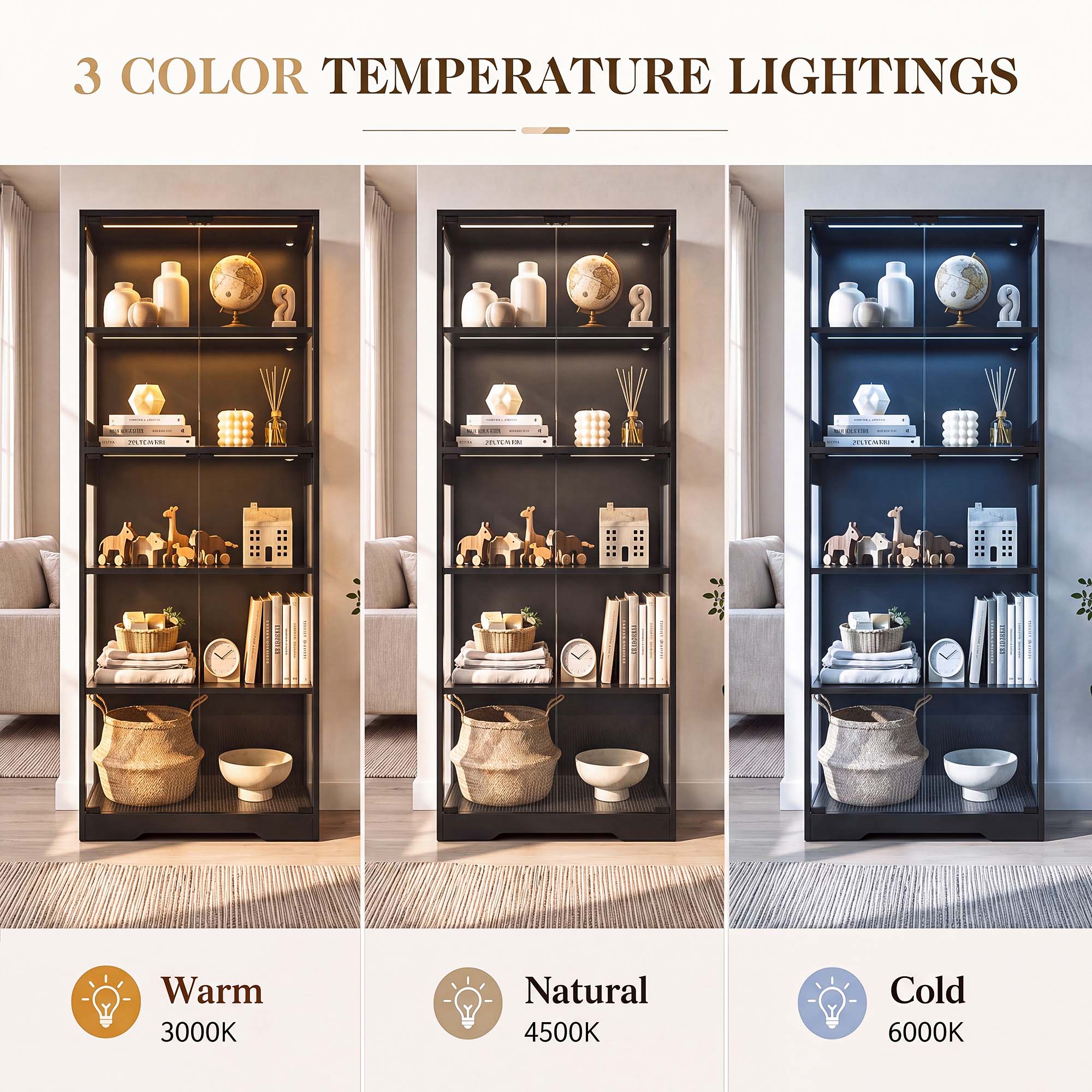 TCGBKAF 5‑Tier Display Cabinet - Office Furniture For Home review and price