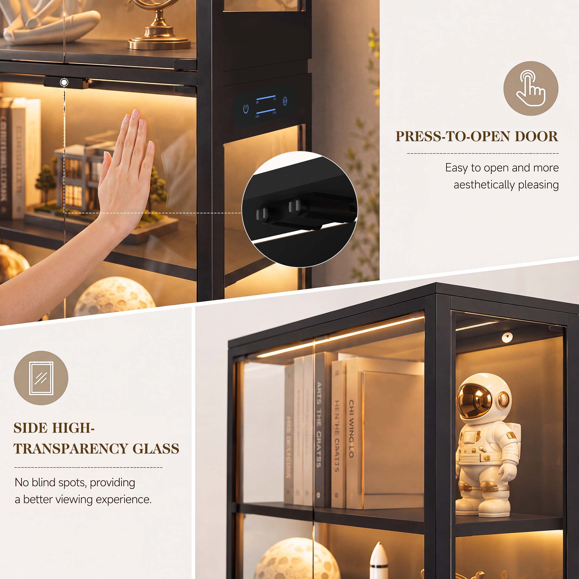 TCGBKAF 5‑Tier Display Cabinet - Office Furniture For Home review and price