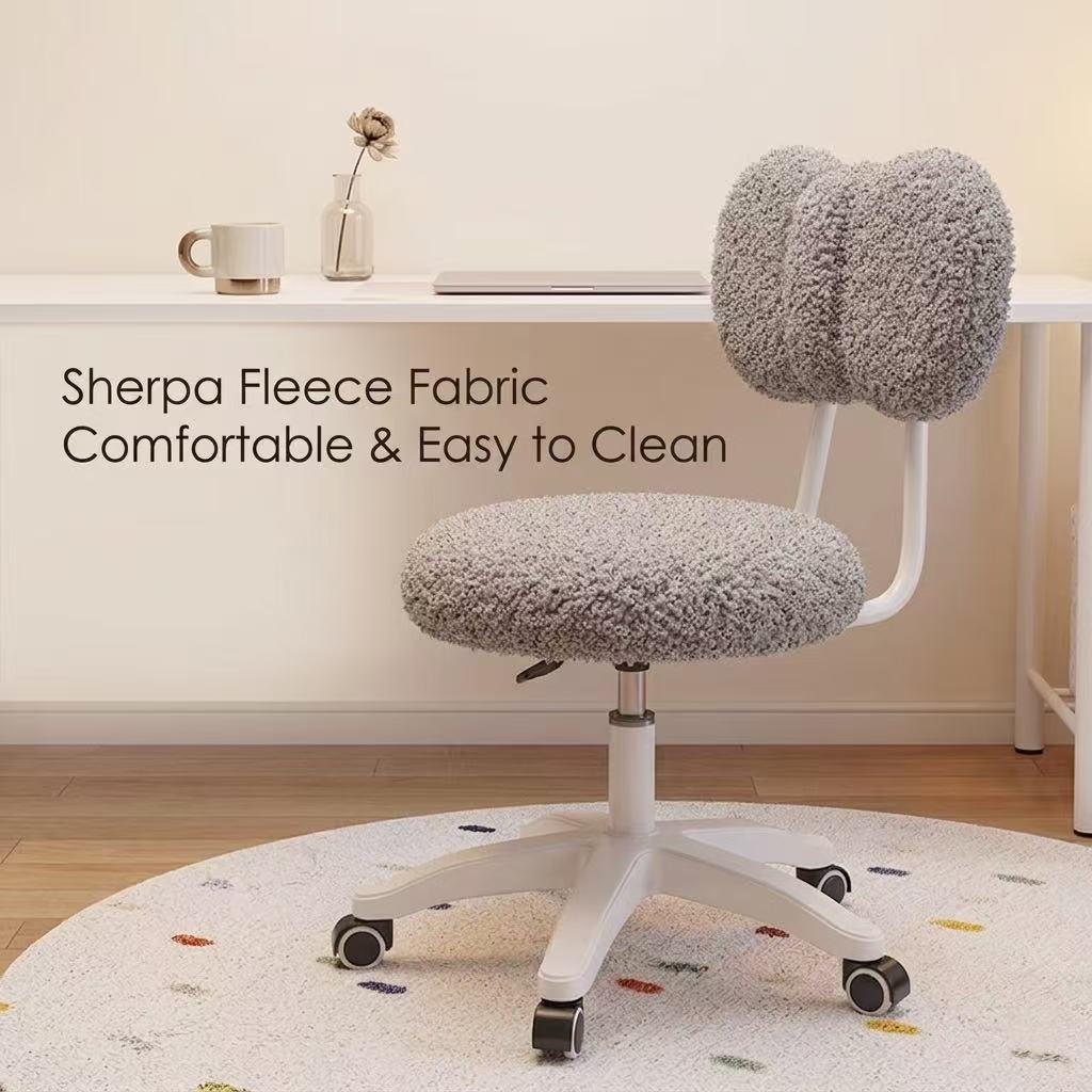 Cute Boucle Swivel Office Chai - Office Furniture For Home review and price
