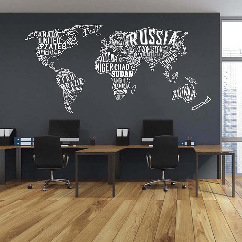 Large World Map Collage Wall S - Office Furniture World review and price