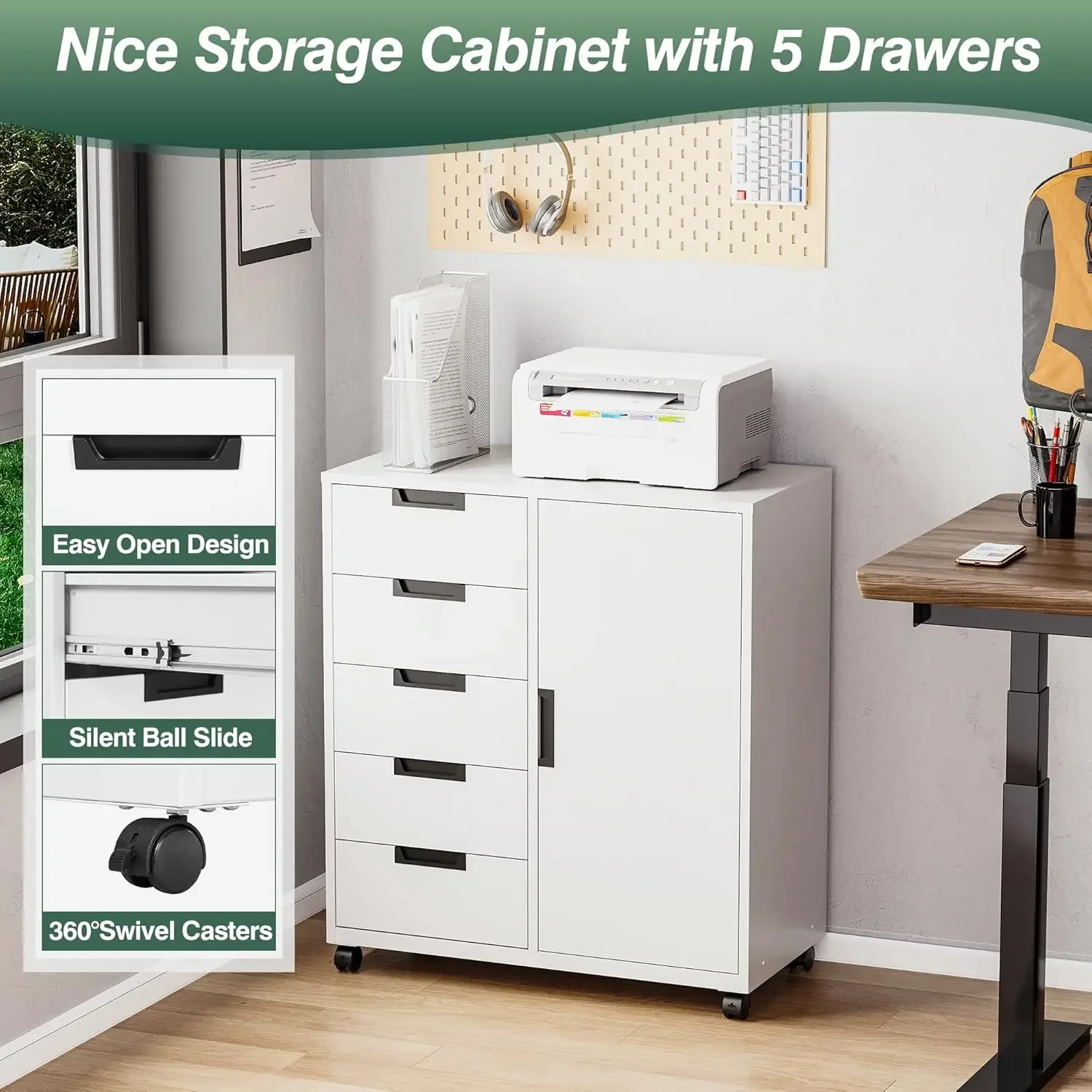 5 Drawer Storage Cabinet with  - File Cabinet Lateral review and price