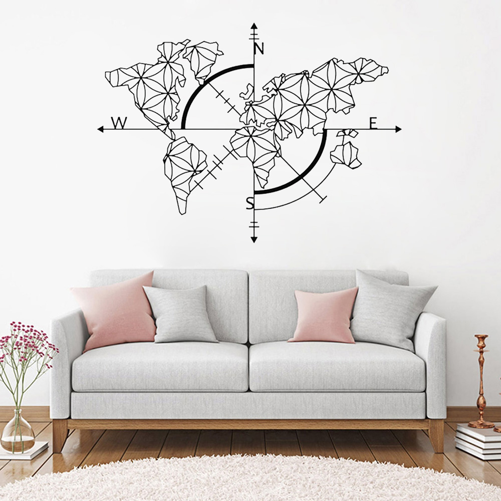 World Map Art Wall Decal World - Office Furniture World review and price