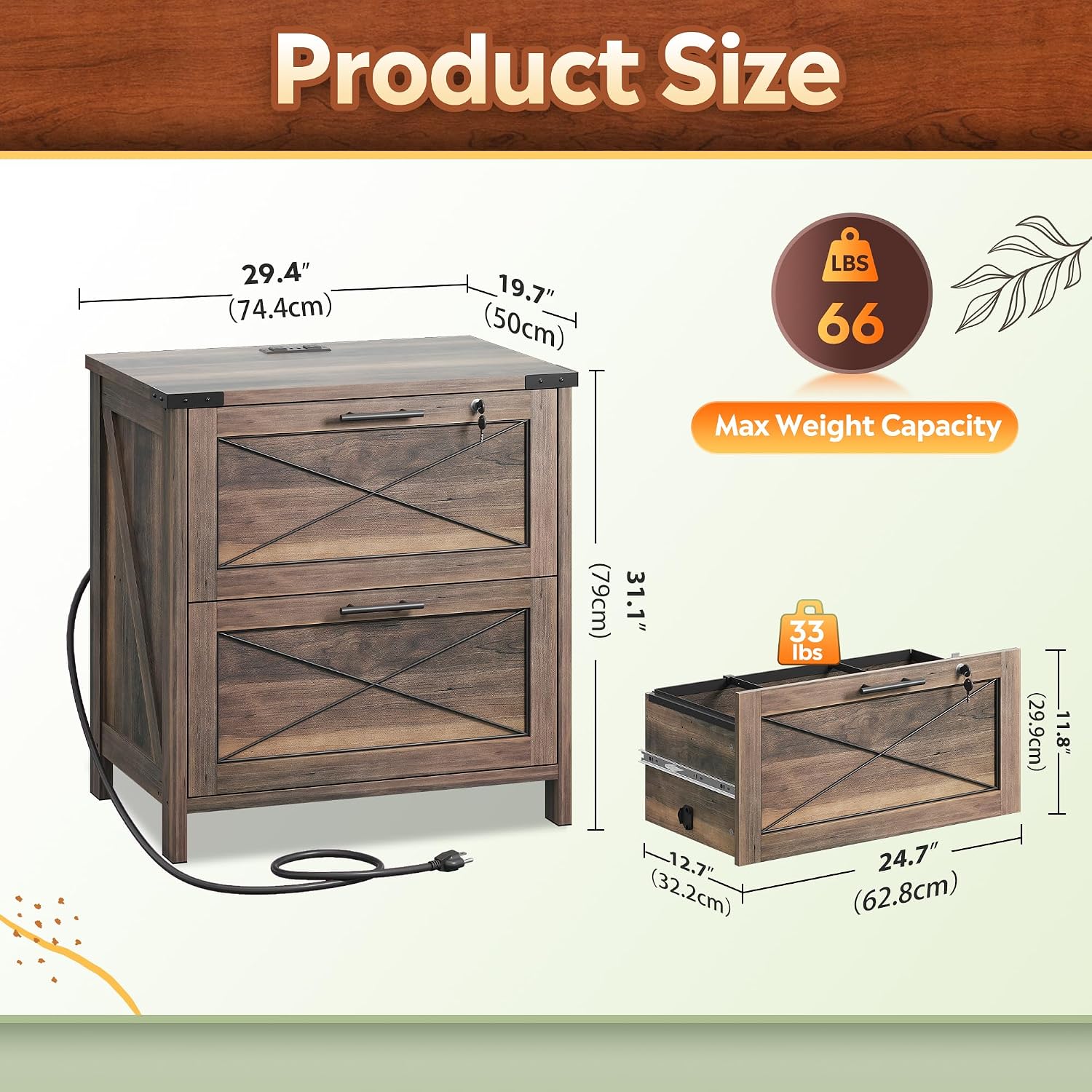 Wood Lateral File Cabinet, 2 D - File Cabinet Lateral review and price