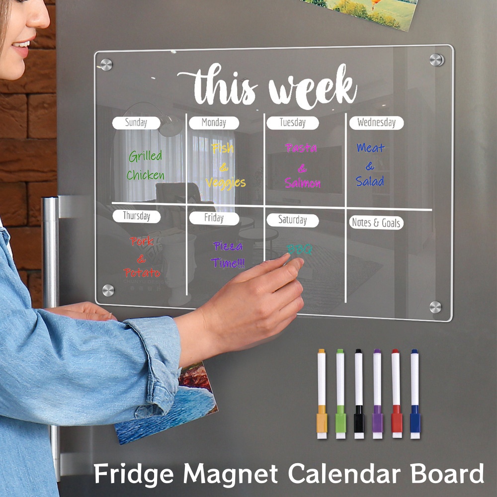 Fridge Magnet Calendar Board W - Dry Erase Weekly review and price