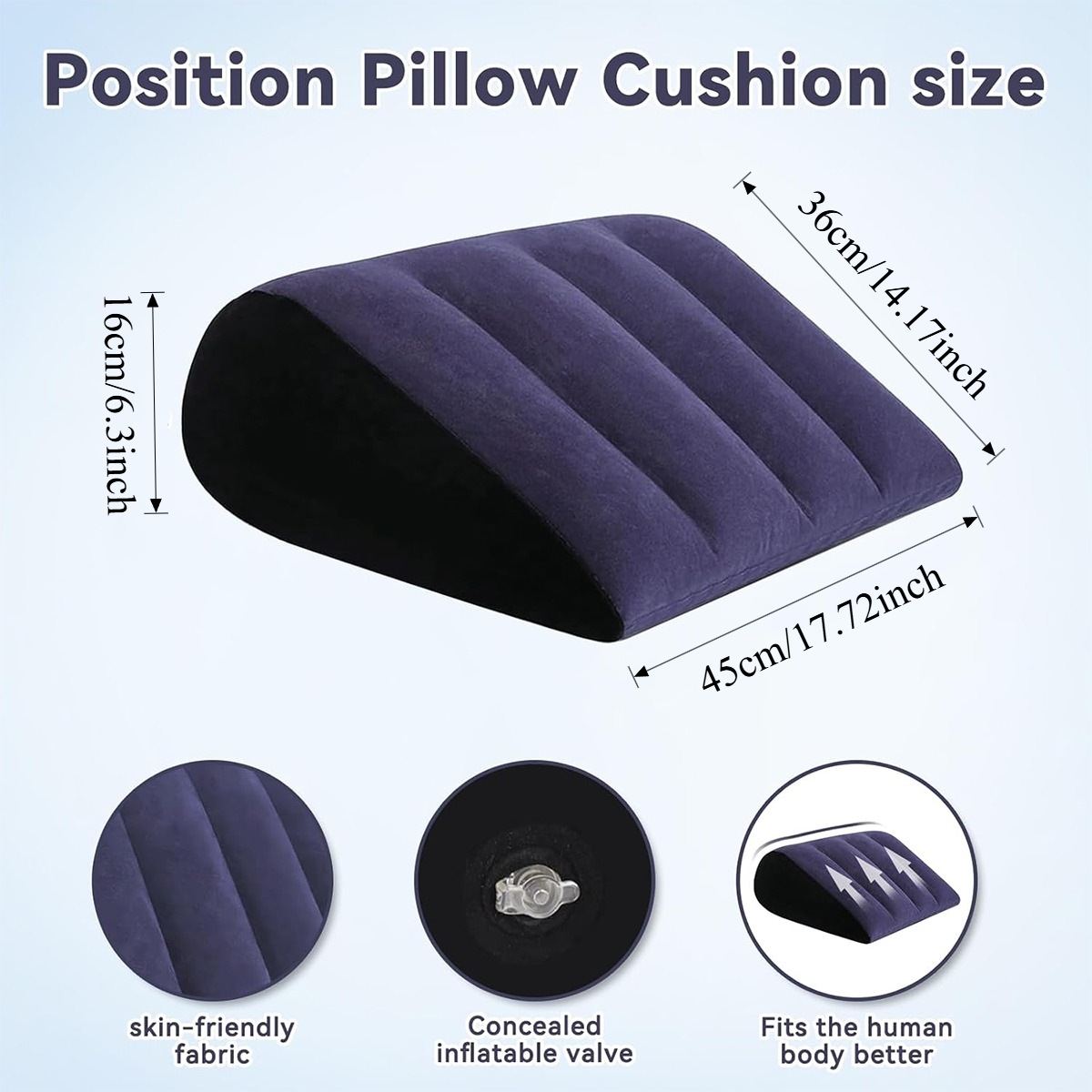 Inflatable Wedge Pillow Purple - Office Furniture For Home review and price