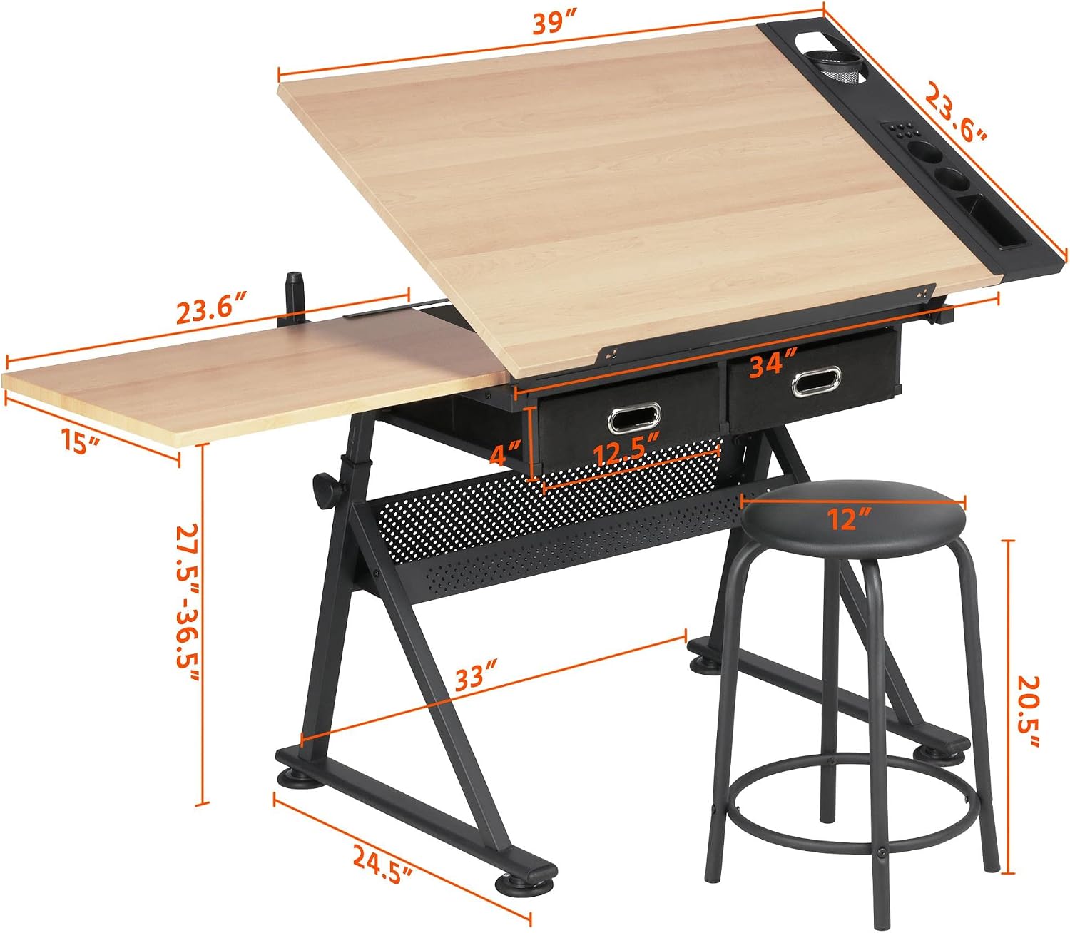Adjustable Drafting Table Art  - Office Furniture For Home review and price