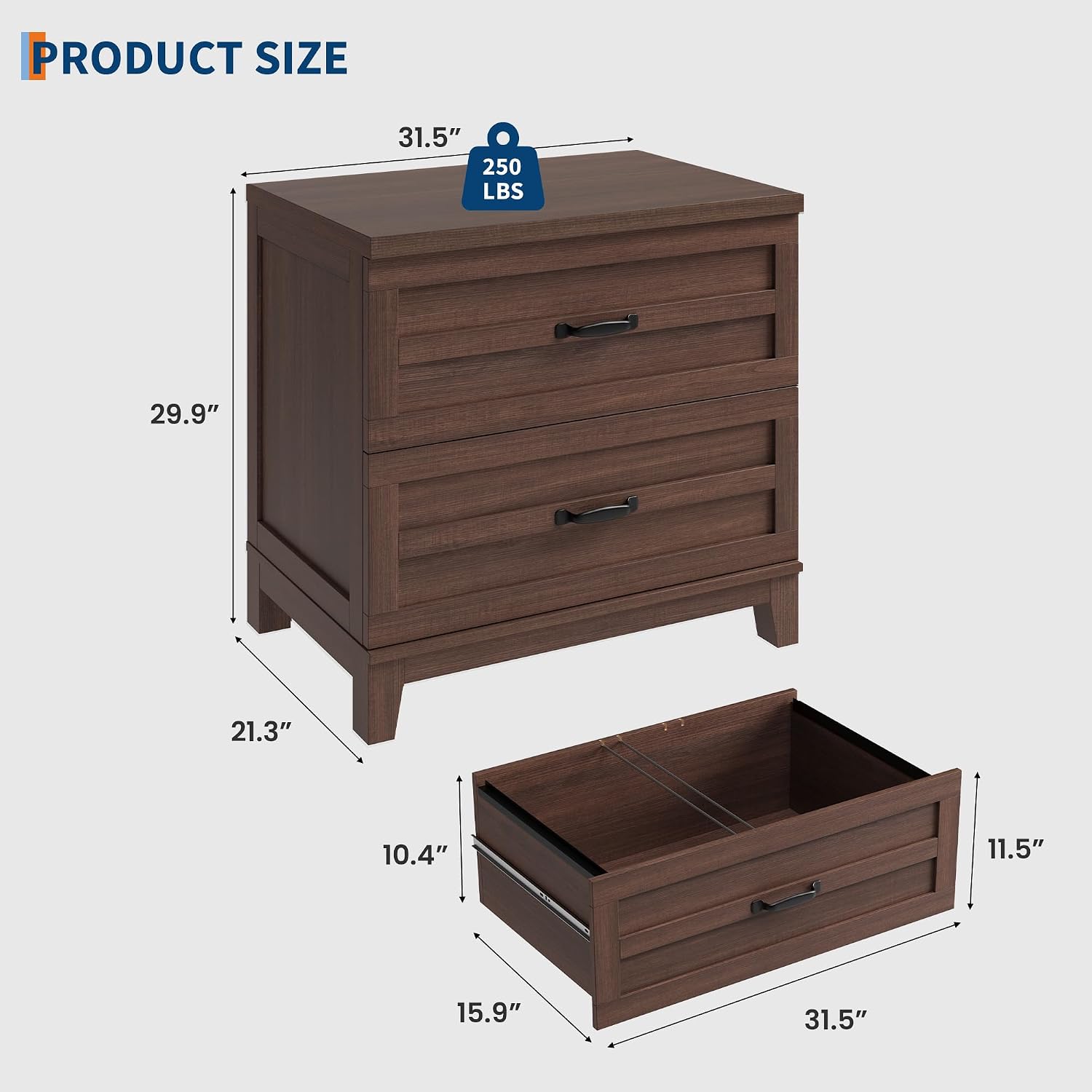 Garvee 2 Drawer Farmhouse Late - File Cabinet Lateral review and price