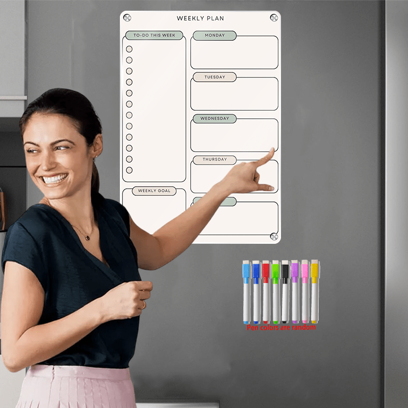 Magnetic weekly planner Board  - Dry Erase Weekly review and price