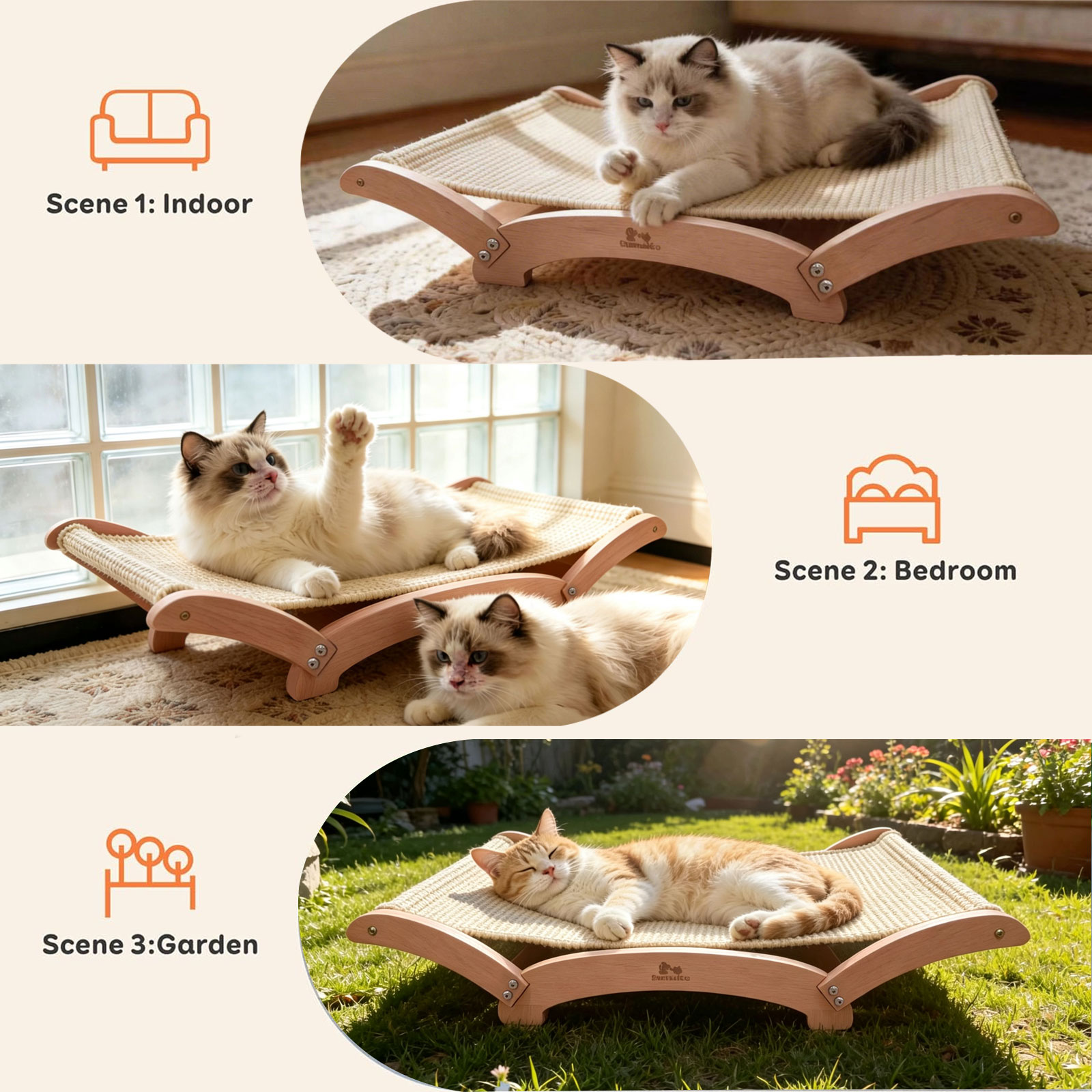 Sisal Cat Scratcher Bed for In - Under Desk Hammock review and price