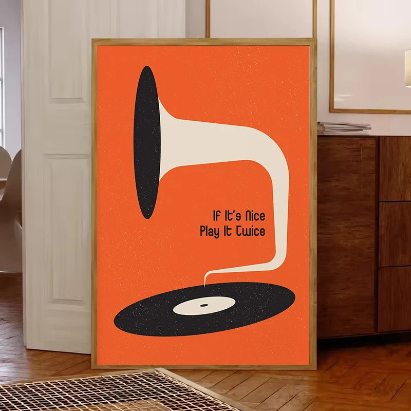 Mid Century Vinyl Record Canva - Office Furniture For Home review and price