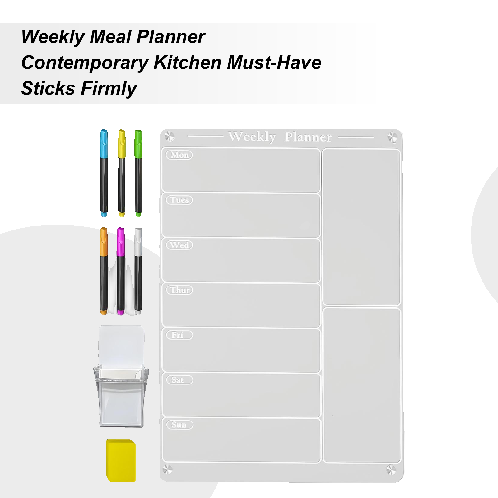 Magnetic Weekly Calendar For R - Dry Erase Weekly review and price