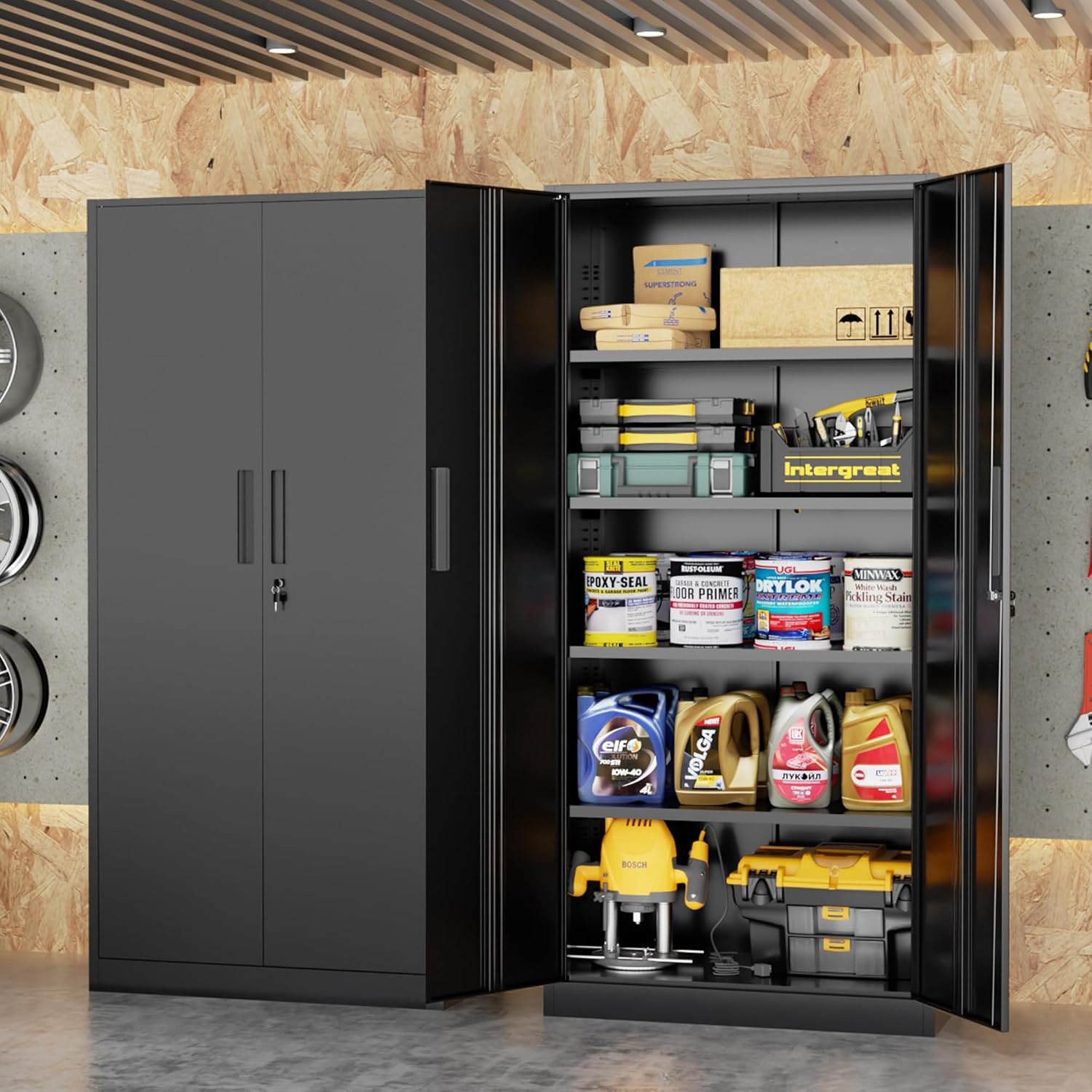 Tall Metal Storage Cabinet Org - Office Furniture Modern review and price