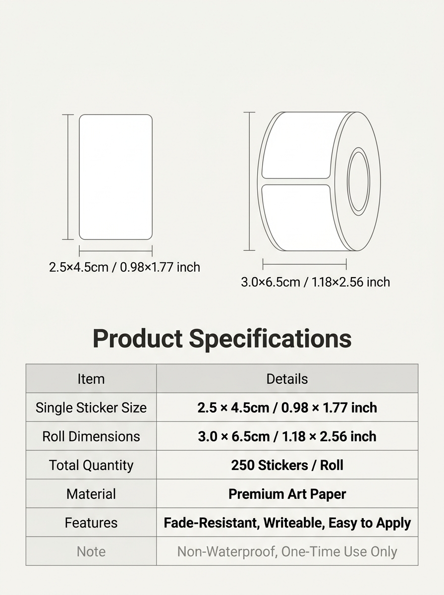 250Pcs/Roll Name Storage Books - Office Furniture Brand review and price