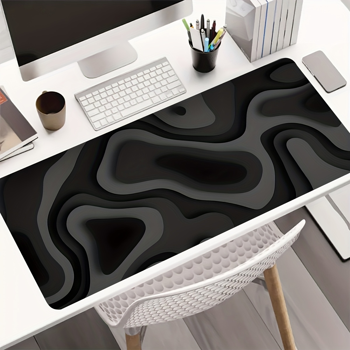 Black Gray Swirl Design Large  - Office Furniture Brand review and price