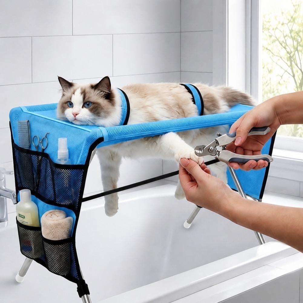 Folding Pet Grooming Hammock Q - Under Desk Hammock review and price