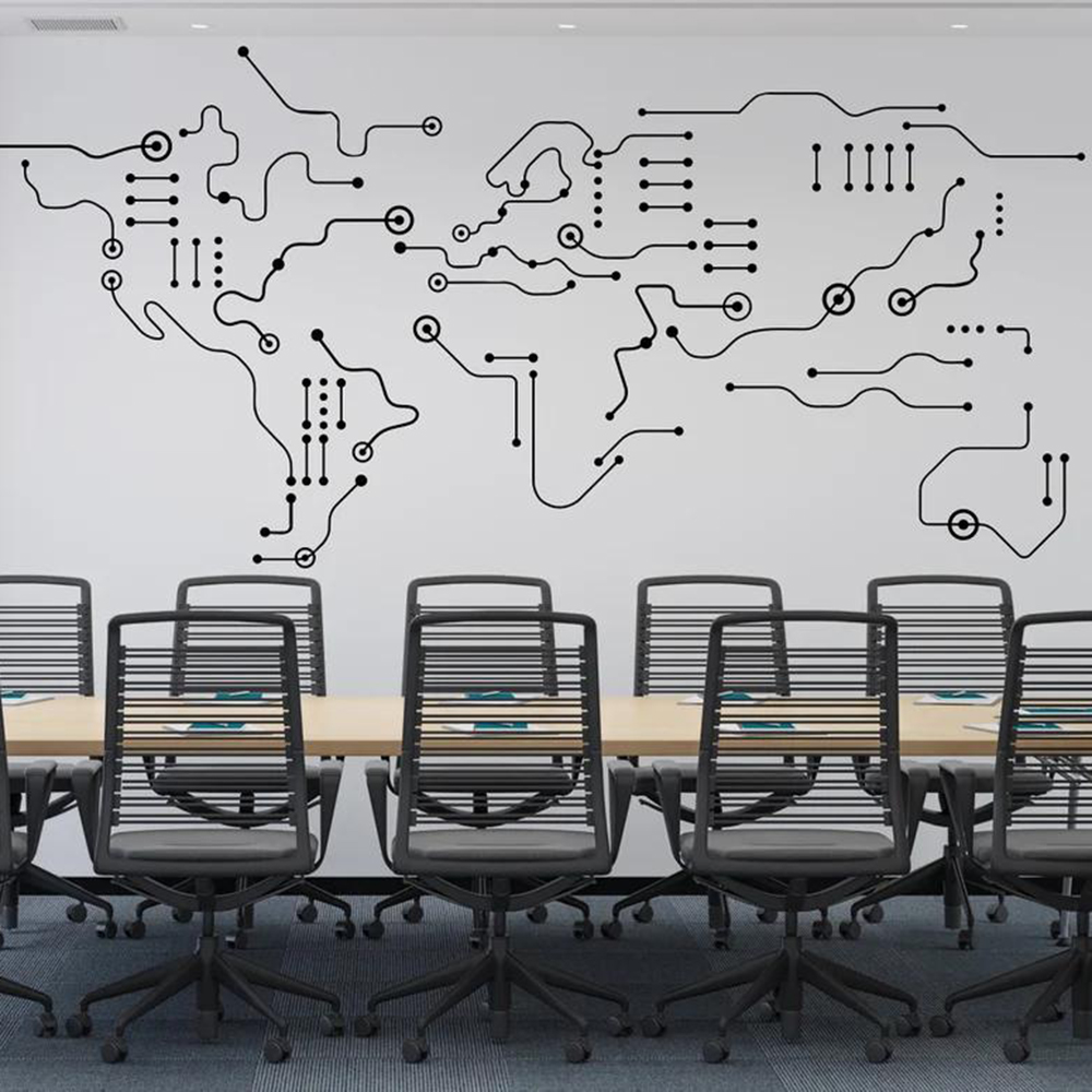 Circuit Board World Map Office - Office Furniture World review and price