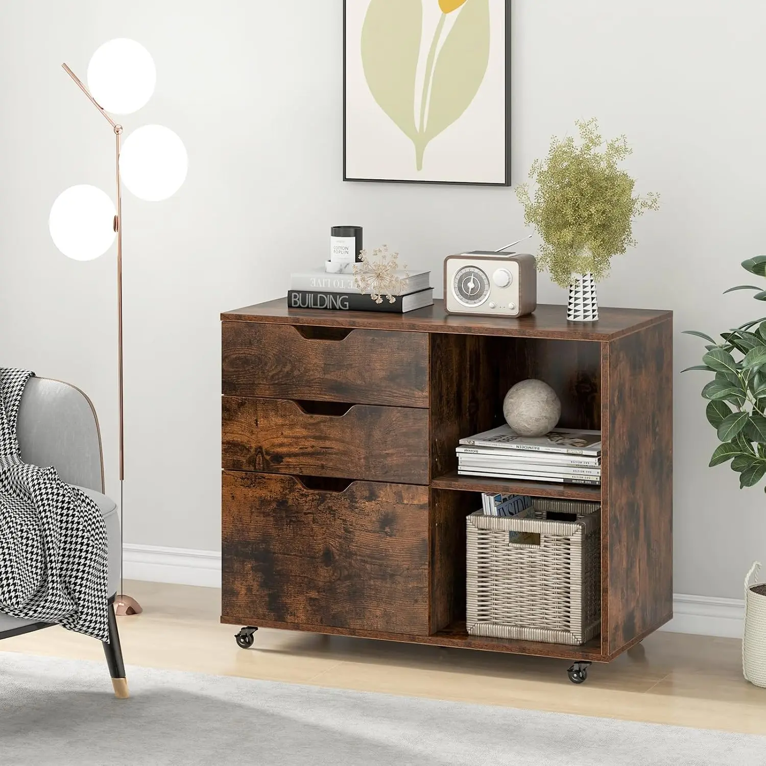 3-Drawer File Cabinet, Mobile  - File Cabinet Lateral review and price