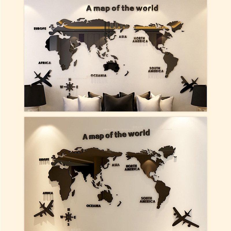Nordic World Map Acrylic 3D Wa - Office Furniture World review and price