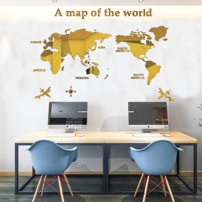 Nordic World Map Acrylic 3D Wa - Office Furniture World review and price